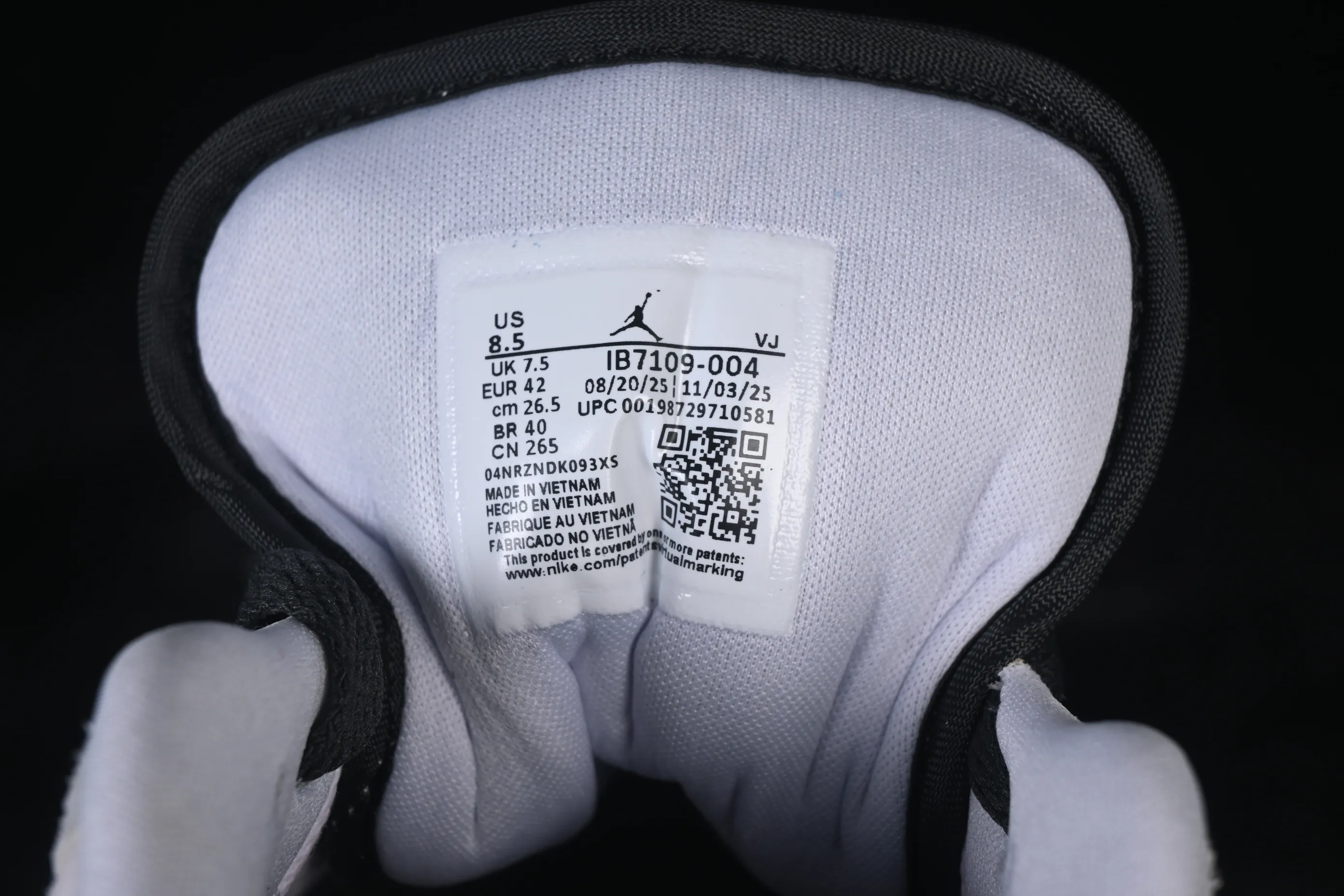 All categories Air Jordan Jordan series basketball shoes Air Jordan 1 Low Air Jordan 1 Low AJ1 Joe 1 black and white pink low-top retro cultural basketball shoes IB7109-004